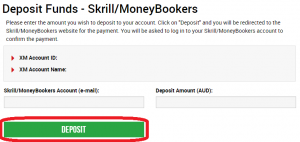 XM skrill deposit amount