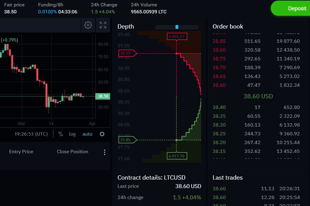 primebit web trader order book and market depth