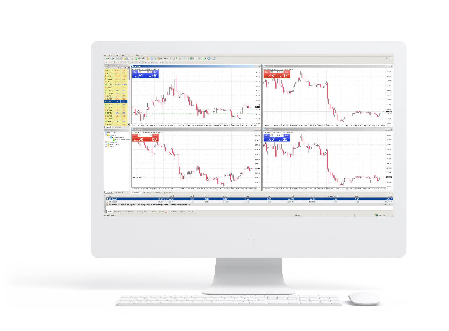 BDSwiss Forex MetaTrader 4 platform windows