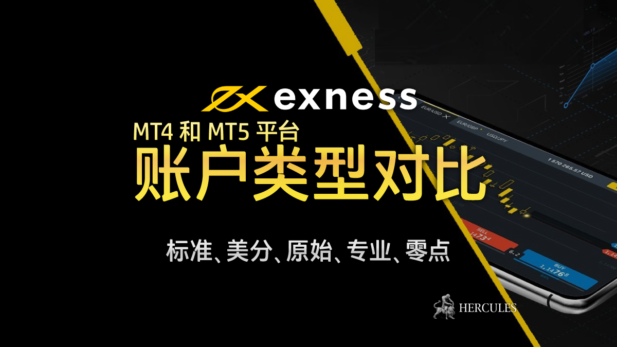 EXNESS - Exness MT4 和 MT5 账户类型的对比