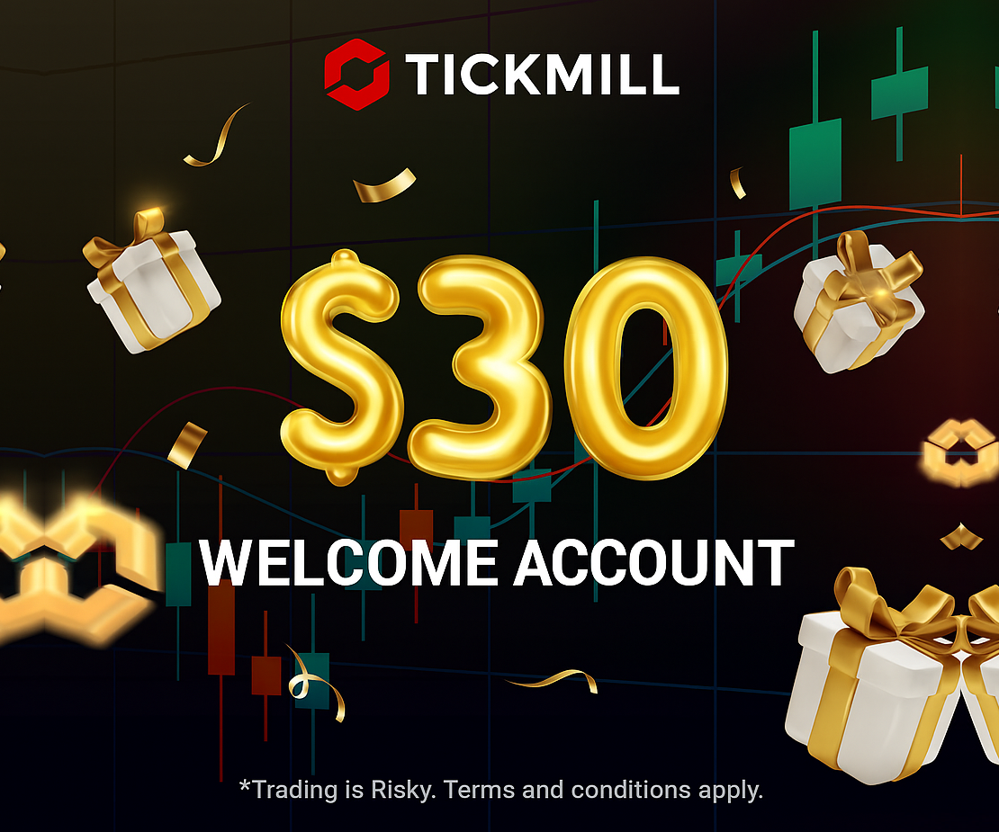 Tickmill - Tickmill 30 美元无入金奖励