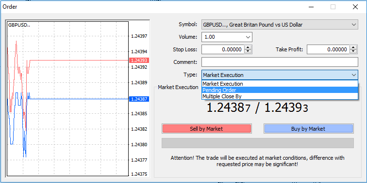 how to open a pending order on exness mt4