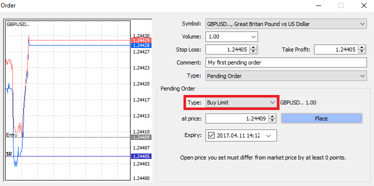 how to place a pending order on exness mt4