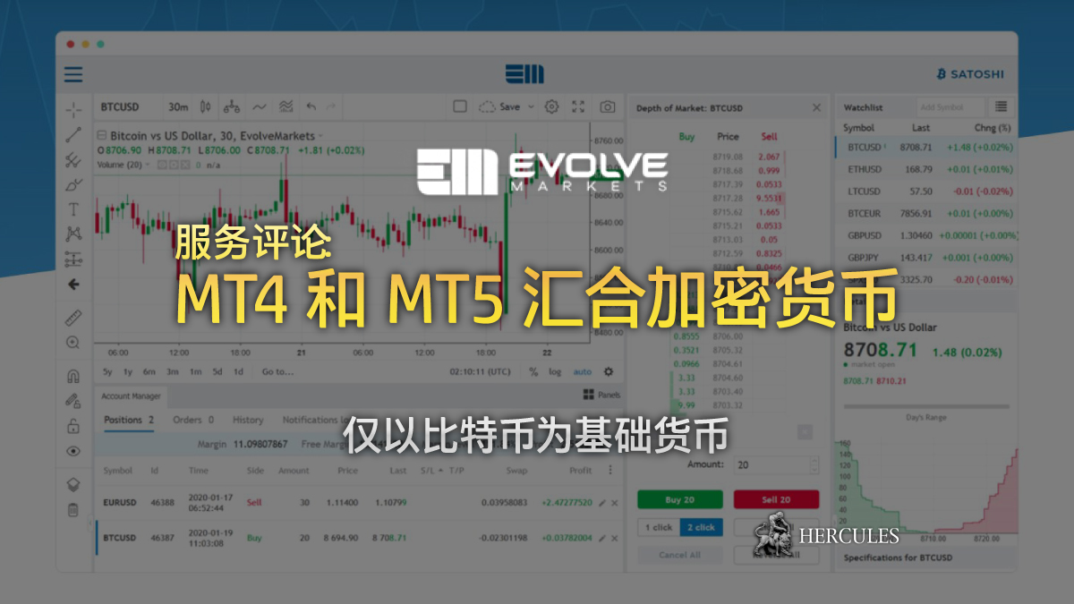 Evolve Markets - Evolve Markets 服务评论 - MT4 和 MT5 加密货币经纪商