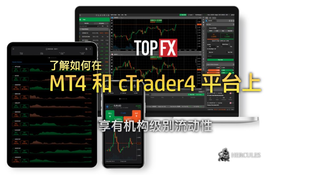 如何开设 TopFX 交易账户 - 具有机构级别流动性的 MT4 和 cTrader4