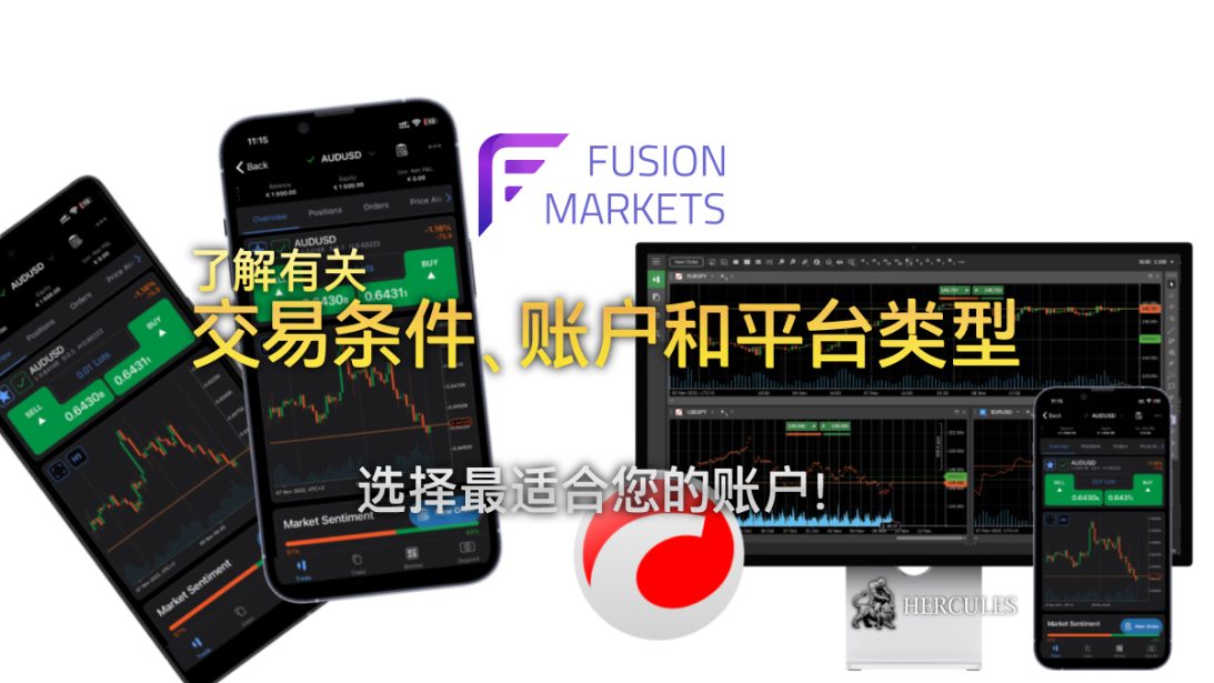 FusionMarkets cTrader 的交易条件 | 账户和平台类型