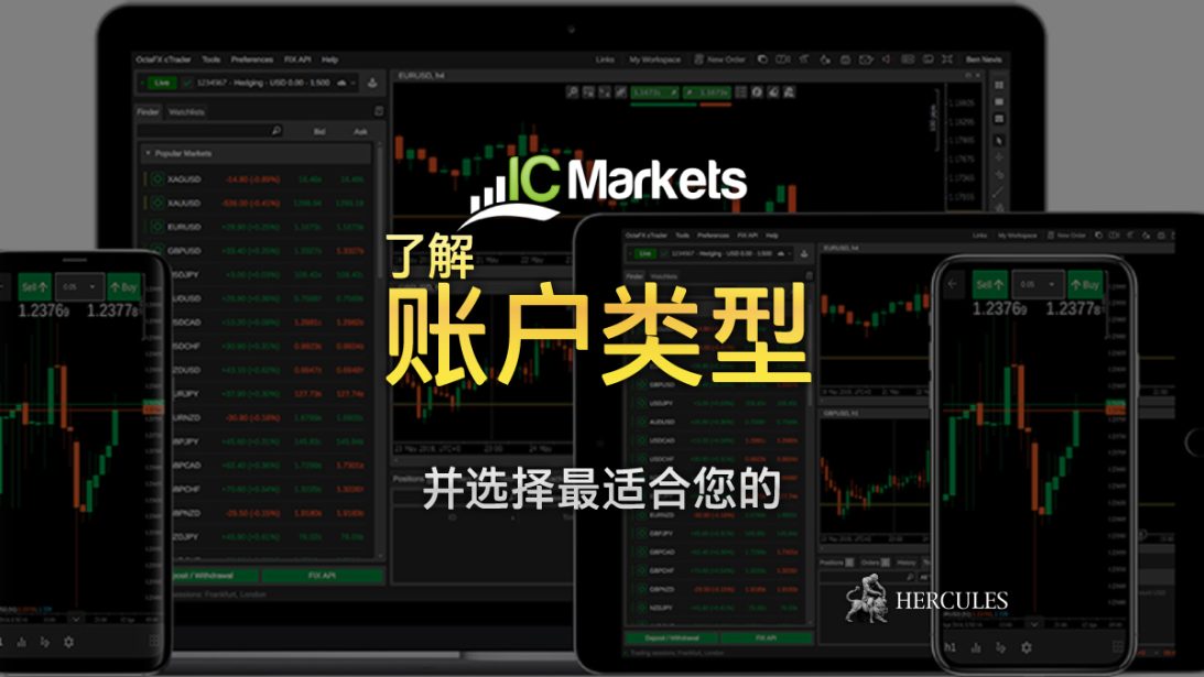 对比 ICMarkets 的账户类型和平台 哪个是最佳的选择