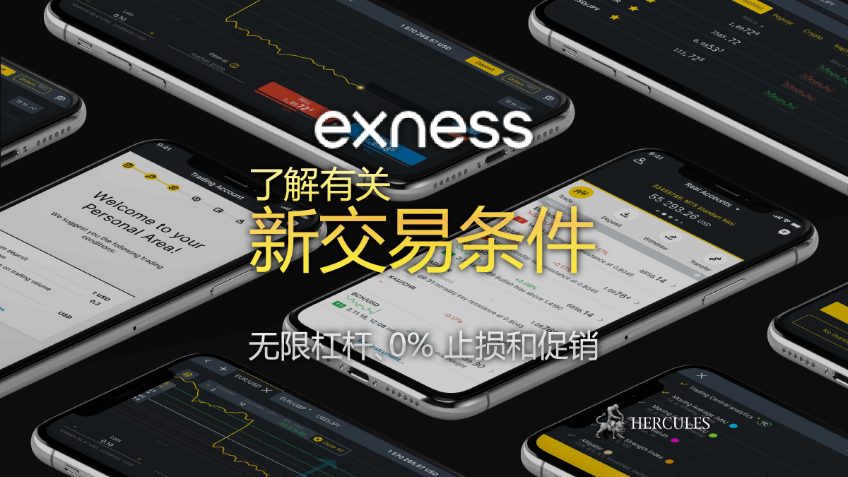 EXNESS - Exness 差价合约经纪商的新交易条件 | 无限杠杆、0% 止损和促销活动