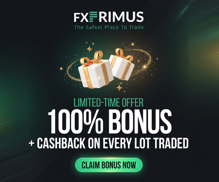FXPRIMUS - FXPRIMUS 100% 存款奖金 + 返现