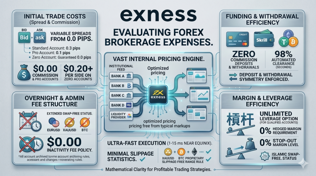 Exness Report Spread, Swap Cost, Funding Fees and other Commissions
