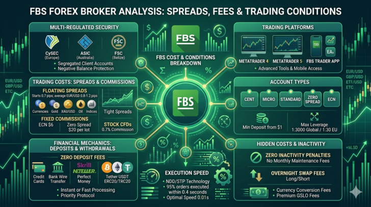 FBS Report Spread, Swap Cost, Funding Fees and other Commissions