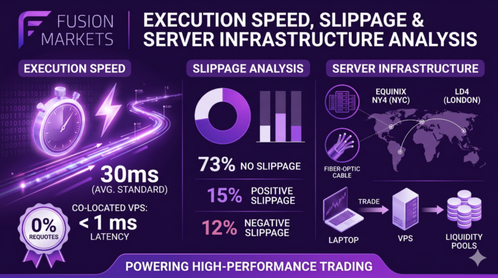 Fusion Markets 报告：执行速度、滑点 (slippage)、订单拒绝/重新报价 (requotes) 等