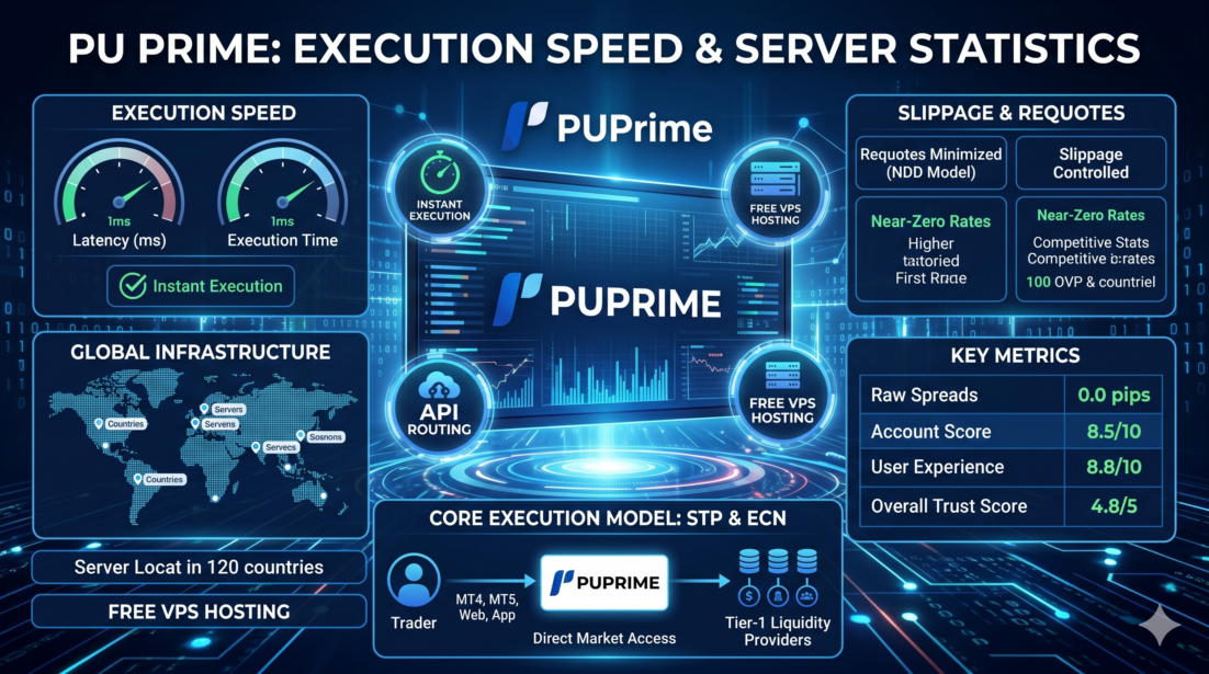 PUPrime 报告：执行速度、滑点 (Slippage)、订单拒绝/重新报价 (Requotes) 等