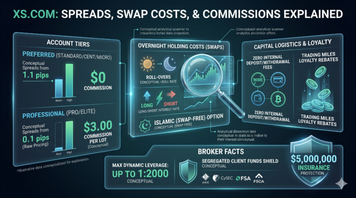 XS 报告：点差、隔夜利息成本、资金费及其他佣金