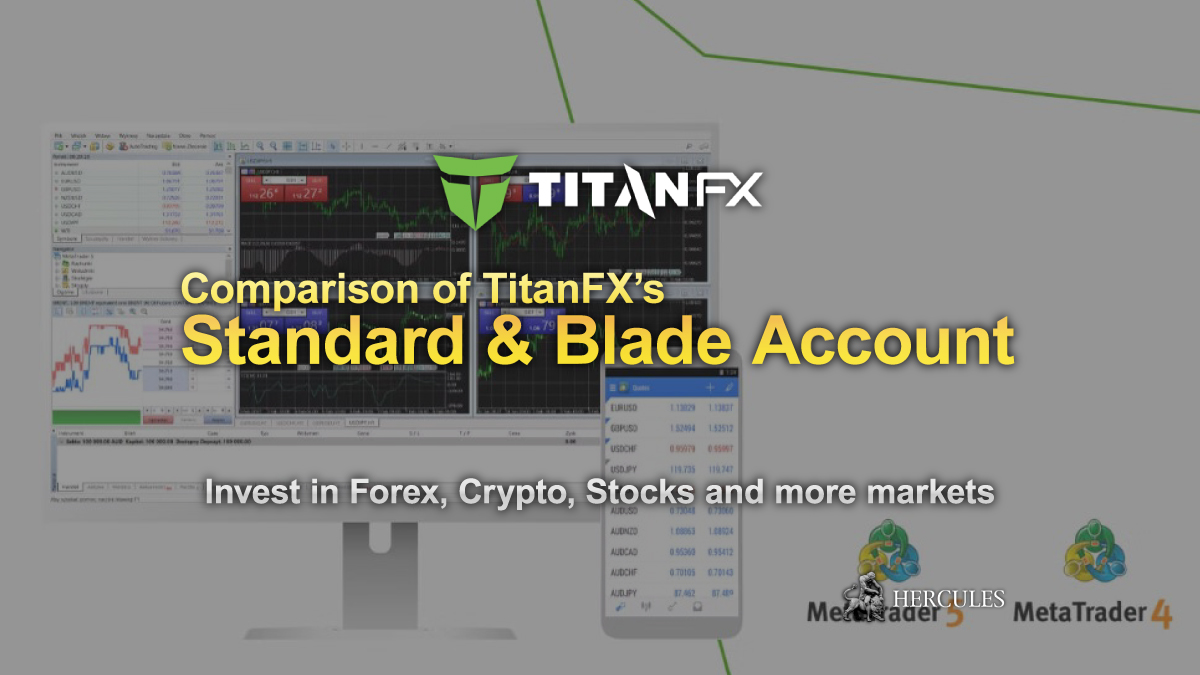 TitanFX - TitanFX Standard 与 Blade 账户对比：加密货币、金属、能源与股票